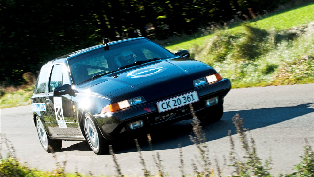 René Mejer kom flot i mål med en klassesejr i Landbobanken Hillclimb ved Herning.
(Foto: rallypics.dk – Viggo Johansen)